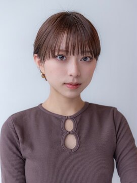 イオ 本厚木(io) 20代30代丸みショート似合わせカットフルバング耳かけイメチェン