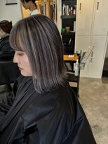 ラフ 難波店(LAFF)&nbsp;#黒髪#ボブルフ#ネビージュ#小顔#ワンレン