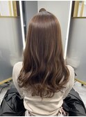 韓国風巻き/マロンベージュ/くすみベージュ
