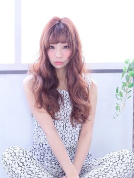 ヘアーズ ベリー 新金岡店(hairs BERRY) BERRY_かきあげ_ピンクベージュ_ゆるふわカール_10代20代30代