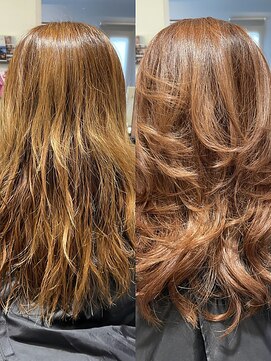 クララ カシハラ(CLALA Kashihara) 髪質改善ビフォーアフター/ヒト幹細胞使用/美髪/艶髪