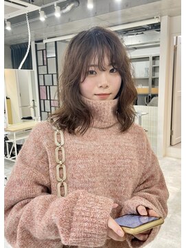 ディジョン 自由ヶ丘(Dijon) 韓国顔まわりレイヤーカットグレージュオリーブベージュブラウン