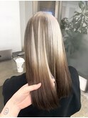 艶髪ハイトーンホワイトブロンドブラウンローライトカラー