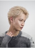 フェザーショート/メンズカラー/ハイトーン/メンズブリーチ/眉毛