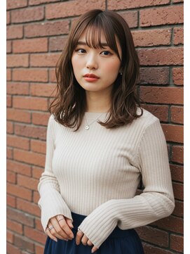 フルショウ 小牧(FURUSHO) アプリコットオレンジ/ニュアンスパーマ/無造作モテパーマ