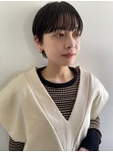 【表参道sheta小林】黒髪マッシュショート小顔似合わせカット