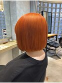 オレンジカラー×ミニボブ　【クレハ】