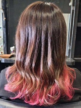 バカラ ヘアー 北花田(BAKARA HAIR) インナーカラー☆ピンク系