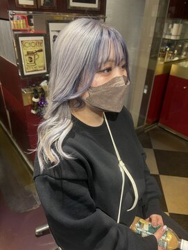 グリッツ (GLITZ) ホワイトシルバーカラー＆フェイスフレーミング