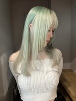 カシェル(cashel kishaba)&nbsp;『ミント×ホワイトブロンド　デザインカラー』