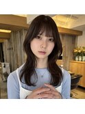 ハッシュカット×オリーブブラウン透明感カラー