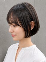 トゥルートラスト 和戸店(True Trust)&nbsp;シースルーバング×ミニボブ ショートボブ グレーヘアー