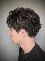ロッサ(ROSSA)&nbsp;大人ハイライト/メッシュ/ハンサムショート/フェザーパーマ