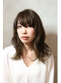 【coma】伸ばしかけ前髪にちら見えうざばんぐで柔らかセミディ