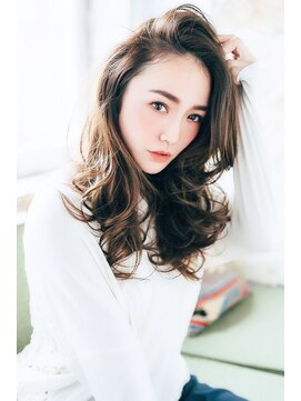 ナチュラ(natura) セミウェットウェーブ×オリーブカラー☆ 韓国 ヘア