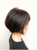 《TOPHAIR玉島/べりー》丸みショート×ラセットブラウン