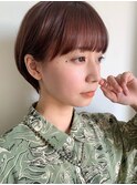 【伊杏】コンパクトな丸みが可愛い！耳かけショートスタイル