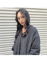 ボアップ 京橋店(boappu)&nbsp;#韓国ヘア#ハイライト#ブルーブラック#ウェーブヘア