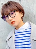 暖色カラー/束感ショート/小顔立体カット/似合わせカット