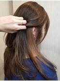 インナーカラー ベージュ 30代