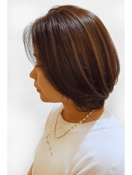 アロマヘアルーム 横浜店(AROMA hair room) 大人ガーリーツヤ感ボブチョコレートハイライト /横浜/横浜西口