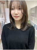 ★ナチュラルワンカールセミディシアカラーエアリークセ毛風