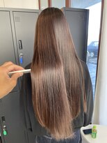 フラッグ 九大学研都市店(Flag) 韓国風レイヤーカット前髪ストレート酸性ストレート縮毛矯正