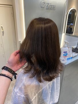 ジーナ 船橋(Zina) 髪質改善＊ロングレイヤーグレーベージュ＊美髪【Zina船橋】