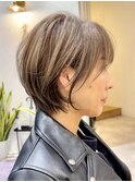 白髪ぼかし/ハイライト/ショートカット/阪急豊中/髪質改善