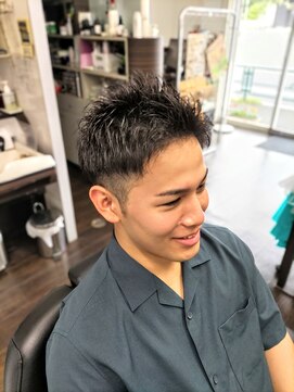 アゲイシ(hair club AGEISHI) 2ブロック アップバングショートスタイル