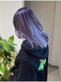 ラベンダーカラー パープル 薄紫 ダブルカラー
