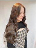 ブリーチベースのオリーブベージュ