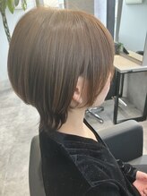 アグ ヘアー トレフル 横川駅前店(Agu hair Treful) 横川駅前人気　シフォンショコラショートウルフ10代　20代　30代