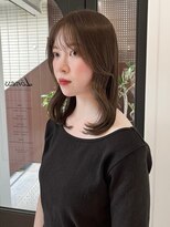 ローネス(LONESS)&nbsp;赤みを消したオリーブミルクティーとミディアムレイヤー