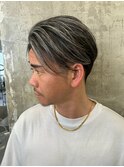 ホワイトメッシュ/ツイスト/ツイスパ/パーマ/メンズ/眉毛