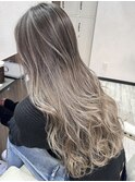ハイライトレイヤーカットイルミナカラーグレージュ韓国風堺東