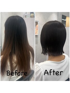 ヘアサロン ドットプラス 町田店(dot. plus) バッサリ！イメチェンボブ♪【フジタアヤコ】