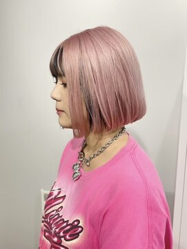 リグ 横浜(Lig.) ブリーチ＆ダブルカラーピンクヘアデザインカラーインナーカラー