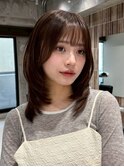 黒髪/オリーブグレー/小顔/ココアベージュ