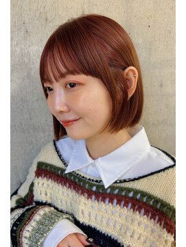 ガーデン 銀座(GARDEN) ボブ ボブカット 前髪 顔まわり ブラウンカラー ナチュラルヘア