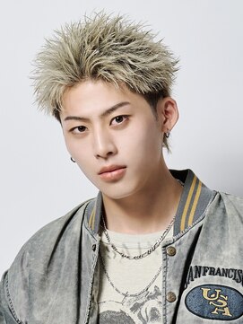 スパイキーショート／ダブルカラー／ブリーチ／カラー/men's