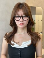 オムニス 表参道(Omnis)&nbsp;韓国くびれミディアムレイヤー小顔シースルー前髪顔周りレイヤー