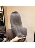 透明感グレーアッシュカラー