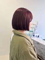 エトレ(etore)&nbsp;透明感カラー/チェリーレッド/切りっぱなしボブ