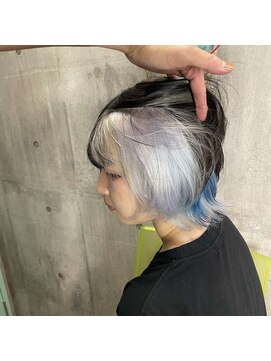 インク 渋谷(INK.) イメチェンヘアスタイルアンブレラカラーピンクベージュ