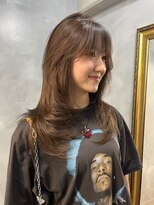 ジーナ 赤羽(XENA)&nbsp;顔型別ヘアスタイル特集/ワンホンレイヤー/ミルクブラウン/赤羽