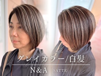 ヘアーショップ エヌアンドエー 幸手店(hairshop N&A)の写真/頭皮と髪に配慮した薬剤で、自然に馴染む上品なグレイカラーをご提案。大人世代から支持◎