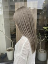 ニコリヘアワークス(nicori hair works) ロング×ハイトーン×ミルクティーベージュ2