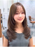 【島田佑】大人上品なミディアムレイヤー前髪顔周りカット