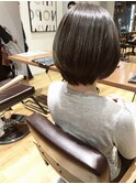 ふんわりグレージュボブ